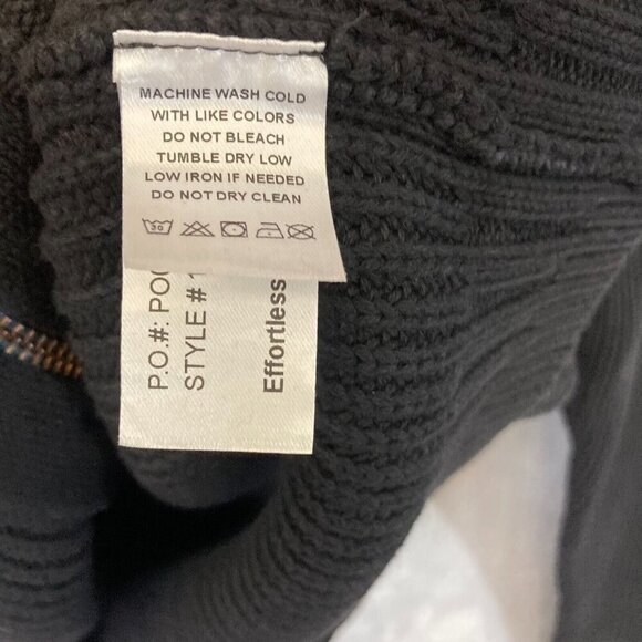 Carbon 2 Cobalt Zip Up Sweater Mens Size XL Black Jacket Ribbed Knit Heavyweight - Picture 11 of 14